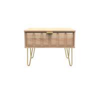 Ready Assembled 2 U Metro 1 Drawer Wide Side Table (Ready Assembled) in Light Oak Ready Assembled 2 U Light Oak