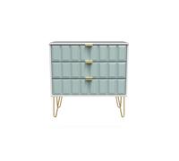 Ready Assembled 2 U Metro 3 Drawer Chest (Ready Assembled) in Duck Egg Blue Ready Assembled 2 U Duck Egg Blue