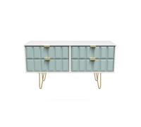 Ready Assembled 2 U Metro 4 Drawer Bed Box (Ready Assembled) in Duck Egg Blue Ready Assembled 2 U Duck Egg Blue