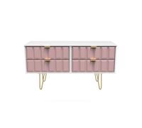 Ready Assembled 2 U Metro 4 Drawer Bed Box (Ready Assembled) in Dusty Pink Ready Assembled 2 U Dusty Pink