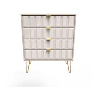 Ready Assembled 2 U Metro 4 Drawer Chest (Ready Assembled) in Beige Ready Assembled 2 U Beige