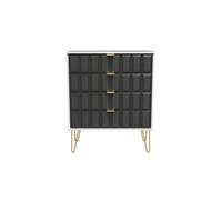 Ready Assembled 2 U Metro 4 Drawer Chest (Ready Assembled) in Dark Grey Ready Assembled 2 U Dark Grey