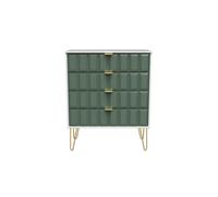 Ready Assembled 2 U Metro 4 Drawer Chest (Ready Assembled) in Green Ready Assembled 2 U Green