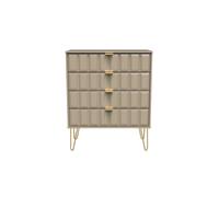 Ready Assembled 2 U Metro 4 Drawer Chest (Ready Assembled) in Light Brown Ready Assembled 2 U Light Brown