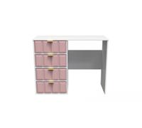 Ready Assembled 2 U Metro 4 Drawer Vanity (Ready Assembled) in Dusty Pink Ready Assembled 2 U Dusty Pink