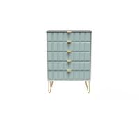 Ready Assembled 2 U Metro 5 Drawer Chest (Ready Assembled) in Duck Egg Blue Ready Assembled 2 U Duck Egg Blue