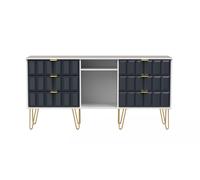 Ready Assembled 2 U Metro 6 Drawer Sideboard (Ready Assembled) in Dark Blue Ready Assembled 2 U Dark Blue