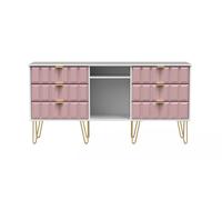 Ready Assembled 2 U Metro 6 Drawer Sideboard (Ready Assembled) in Dusty Pink Ready Assembled 2 U Dusty Pink