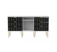 Ready Assembled 2 U Metro 6 Drawer Sideboard (Ready Assembled) in True Black Ready Assembled 2 U True Black