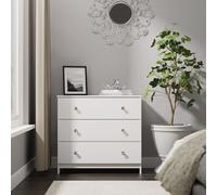 Ready Assembled 2 U Newlyn 3 Drawer Chest (Ready Assembled) in White Ready Assembled 2 U White