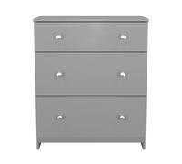 Ready Assembled 2 U Newlyn 3 Drawer Deep Chest (Ready Assembled) in Dark Grey Ready Assembled 2 U Dark Grey