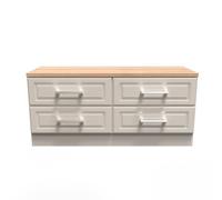 Ready Assembled 2 U Norfolk 4 Drawer Bed Box (Ready Assembled) in Taupe | Size: Small Ready Assembled 2 U Taupe Small