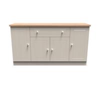Welcome Furniture Ready Assembled Vienna 4 Door 1 Drawer Wide Unit In Kashmir Ash & Oak, Brown