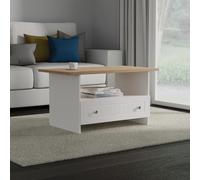 Ready Assembled 2 U Norton Bottom Drawer Coffee Table (Ready Assembled) in White | Size: Medium Ready Assembled 2 U White Medium