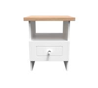 Ready Assembled 2 U Norton Bottom Drawer Lamp Table (Ready Assembled) in White | Size: Small Ready Assembled 2 U White Small