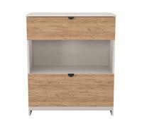 Ready Assembled 2 U Norway 2 Drawer Deep Chest with shelf (Ready Assembled) in Beige | Size: Medium Ready Assembled 2 U Beige Medium