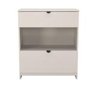 Ready Assembled 2 U Norway 2 Drawer Deep Chest with shelf (Ready Assembled) in Taupe | Size: Medium Ready Assembled 2 U Taupe Medium