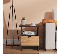 Ready Assembled 2 U Norway Bottom Drawer Lamp Table (Ready Assembled) in Dark Grey Ready Assembled 2 U Dark Grey