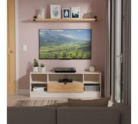 Ready Assembled 2 U Norway Wide 1 Drawer TV & Media Unit (Ready Assembled) in Beige Ready Assembled 2 U Beige