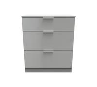 Ready Assembled 2 U Poole 3 Drawer Deep Chest (Ready Assembled) in Dark Grey Ready Assembled 2 U Dark Grey