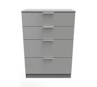 Ready Assembled 2 U Poole 4 Drawer Deep Chest (Ready Assembled) in Dark Grey Ready Assembled 2 U Dark Grey