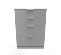 Ready Assembled 2 U Poole 4 Drawer Deep Chest (Ready Assembled) in Mid Grey Ready Assembled 2 U Mid Grey