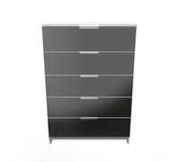 Ready Assembled 2 U Poole 5 Drawer Chest (Ready Assembled) in Black Ready Assembled 2 U Black