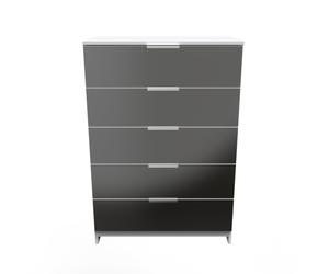 Ready Assembled 2 U Poole 5 Drawer Chest (Ready Assembled) in Black Ready Assembled 2 U Black