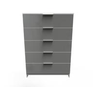 Ready Assembled 2 U Poole 5 Drawer Chest (Ready Assembled) in Mid Grey Ready Assembled 2 U Mid Grey