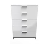 Ready Assembled 2 U Poole 5 Drawer Chest (Ready Assembled) in White Ready Assembled 2 U White