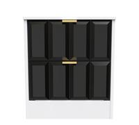 Ready Assembled 2 U Seattle 2 Drawer Bedside Cabinet (Ready Assembled) in Black Ready Assembled 2 U Black
