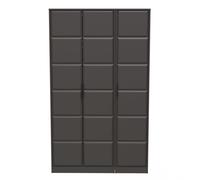 Welcome Furniture Ready Assembled New York Tall Triple Plain Wardrobe In Graphite, Grey