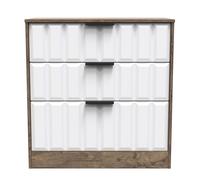 Ready Assembled 2 U Seattle 3 Drawer Deep Chest (Ready Assembled) in Dark Brown | Size: Medium Ready Assembled 2 U Dark Brown Medium