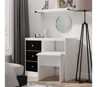 Ready Assembled 2 U Stowe 3 Drawer Vanity (Ready Assembled) in Black Ready Assembled 2 U Black
