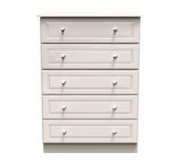 Ready Assembled 2 U Stratford 5 Drawer Chest (Ready Assembled) in Taupe Ready Assembled 2 U Taupe