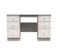 Ready Assembled 2 U Stratford 6 Drawer Kneehole Desk (Ready Assembled) in Taupe Ready Assembled 2 U Taupe