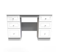 Ready Assembled 2 U Stratford 6 Drawer Kneehole Desk (Ready Assembled) in White Ready Assembled 2 U White