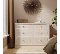 Ready Assembled 2 U Stratford 6 Drawer Wide Chest (Ready Assembled) in Taupe Ready Assembled 2 U Taupe