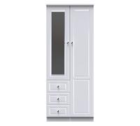 Ready Assembled 2 U Stratford Double Combi Wardrobe (Ready Assembled) in White Ready Assembled 2 U White