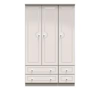 Ready Assembled 2 U Stratford Tall Triple 2 Drawer + Drawer Wardrobe (Ready Assembled) in Taupe Ready Assembled 2 U Taupe