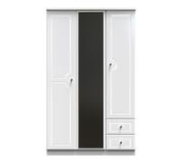 Ready Assembled 2 U Stratford Triple Mirror + Drawer Wardrobe (Ready Assembled) in White Ready Assembled 2 U White