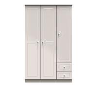 Ready Assembled 2 U Stratford Triple Plain + Drawer Wardrobe (Ready Assembled) in Taupe Ready Assembled 2 U Taupe