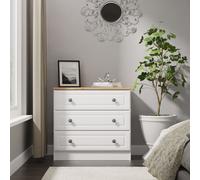 Ready Assembled 2 U Surrey 3 Drawer Chest (Ready Assembled) in White | Size: Medium Ready Assembled 2 U White Medium