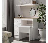 Ready Assembled 2 U Surrey 3 Drawer Vanity (Ready Assembled) in White | Size: Medium Ready Assembled 2 U White Medium