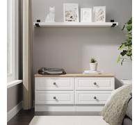 Ready Assembled 2 U Surrey 4 Drawer Bed Box (Ready Assembled) in White | Size: Small Ready Assembled 2 U White Small
