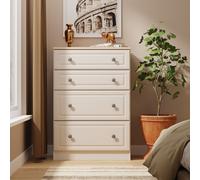 Ready Assembled 2 U Surrey 4 Drawer Deep Chest (Ready Assembled) in Taupe | Size: Medium Ready Assembled 2 U Taupe Medium