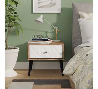 Ready Assembled 2 U Toledo 1 Drawer Bedside (Ready Assembled) in Dark Brown Ready Assembled 2 U Dark Brown