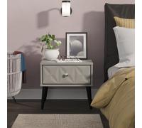 Ready Assembled 2 U Toledo 1 Drawer Bedside (Ready Assembled) in Dark Grey Ready Assembled 2 U Dark Grey