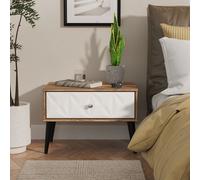 Ready Assembled 2 U Toledo 1 Drawer Wide Side Table (Ready Assembled) in Dark Brown Ready Assembled 2 U Dark Brown