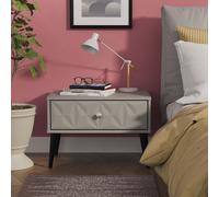 Ready Assembled 2 U Toledo 1 Drawer Wide Side Table (Ready Assembled) in Dark Grey Ready Assembled 2 U Dark Grey